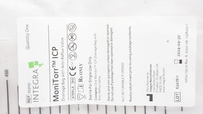 INTEGRA 10210 MoniTorr ICP Drainage Bag with Anti-Reflux Valve (x)